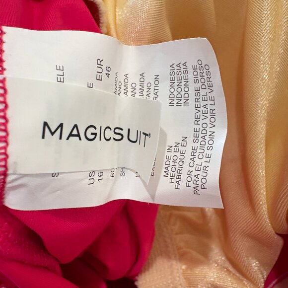 Magicsuit by Miraclesuit Riveted Diana Swimsuit 1-PC Coral Rose Pink Size 16 NEW - Picture 8 of 10